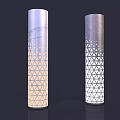 Decorative Columns with Multiple Designs Various Textured Patterns and Modern Metallic Finish for Interior Design 3d model