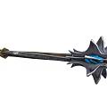 Cane PBR Next Generation Cane Scepter Magic Weapon Magic Wand Magic Weapon 3d model