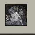 Black and White Abstract Wall Art With Flowing Gray Textures Modern Style
