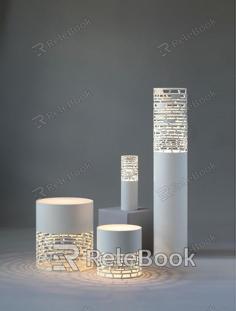 Modern special-shaped floor lamp hollow floor lamp table lamp lighting model