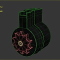 gear brake drum disc brake drum mechanical gear 3d model