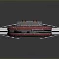 Red Cosmic Spaceship Design With Transparent Canopy And Engine Modules 3d model