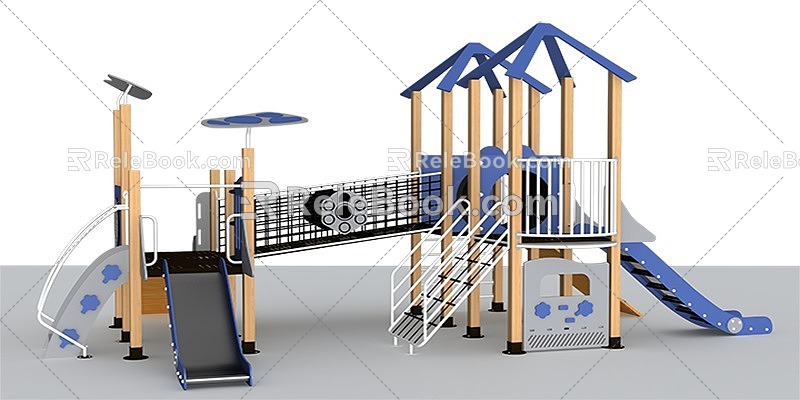 outdoor pe slide amusement facilities pe board 3d model