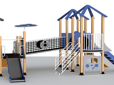 outdoor pe slide amusement facilities pe board 3d model