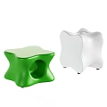 Modern Star Shaped Coffee Tables in Green and White for Living Room Use