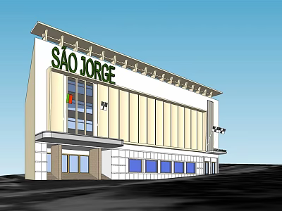 Modern Office Building Multi-storey Office Building Facade 3d model