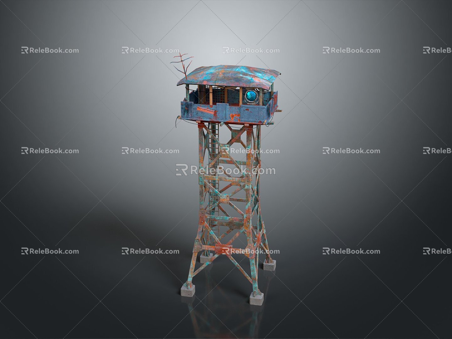 Tower defense sentry tower tower air defense watchtower observatory observatory observatory tower loft 3d model