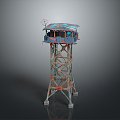 Tower defense sentry tower tower air defense watchtower observatory observatory observatory tower loft 3d model