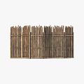 Natural Bamboo Fence With Traditional Slat Panels For Outdoor Garden