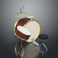 Professional Acoustic Drum Set With Wooden Shell Cymbal Pedal And Stool