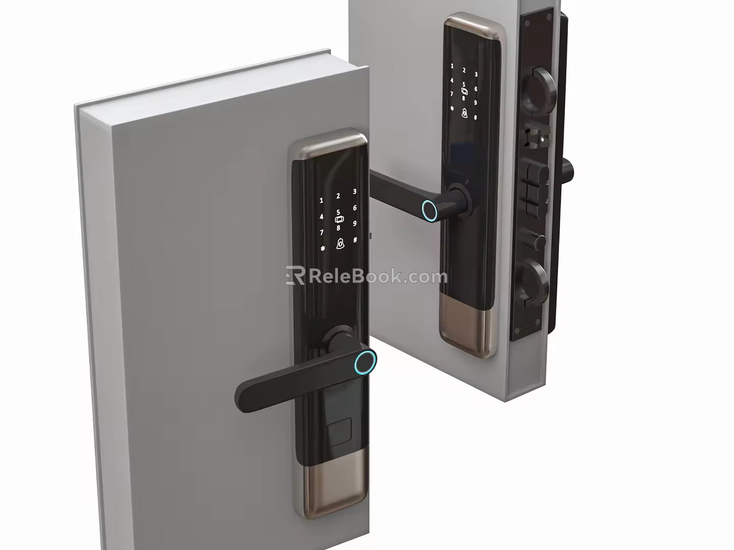 Door Lock Modern Smart Lock Fingerprint Lock Password Lock 3d model
