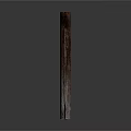 Dark Wooden Boards With Natural Texture Wood Grain In Six Different Shapes On White Background