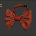 Red Bow Tie With Elegant Bow Shape And Smooth Fabric For Formal Events