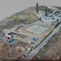 Modern Construction Site Featuring Tall Towers Central Plaza And Heavy Equipment Vehicles