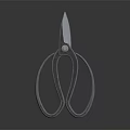 Stainless Steel Hardware Tool Scissors With Sharp Blade And Ergonomic Handles 3d model