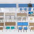 Assorted Modern Tea Table And Chair Sets With Wooden Tops And Colored Seats