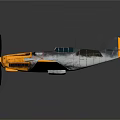 Aerospace Themed Model Aircraft With Gray Body Yellow Propeller And Wings Design