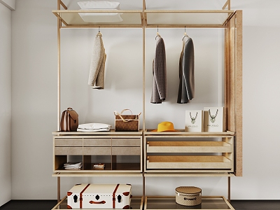 modern cloakroom wardrobe open model