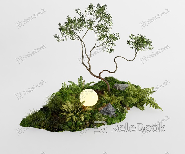 Plant combination green plant pile green plant landscaping model