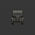 Vintage Turquoise Truck With Canvas Cover And Rustic Front Grille Design
