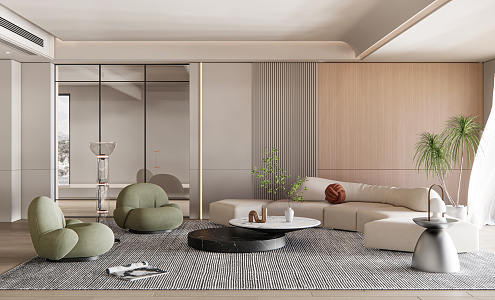 modern living room 3d model