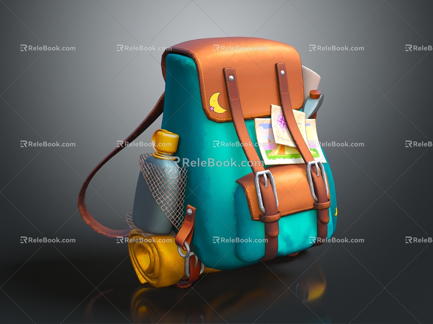 Modern Backpack Camping Backpack Travel Bag 3d model