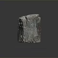 Natural Organic Stone Wood Material With Textured Surface And Decorative Block