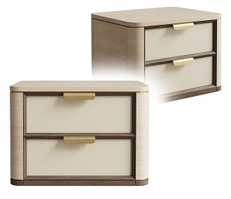 Modern Frato Bedside Cabinet 3d model