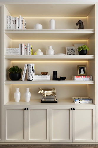 Modern bookcase 3d model