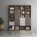Modern Bookcase Locker 3d model