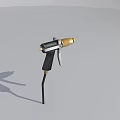 Industrial High Pressure Spray Gun With Black Handle And Gold Nozzle