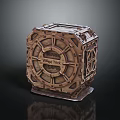 Wood Trick Commercial Equipment With Wooden Mechanical Structure And Cube Design