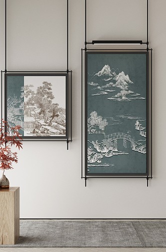 New Chinese Decorative Painting 3d model