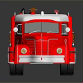 Red San Francisco Fire Department Truck Model With White Roof And Ladder