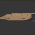 Golden Spaceship Model With Futuristic Design Metallic Finish And Shiny Surface