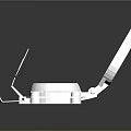 White Medical Equipment with Open Transparent Lid and Stable Stand Base