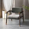 Elegant Modern Green Velvet Upholstered Dining Chair With Wooden Armrests And Metal Legs