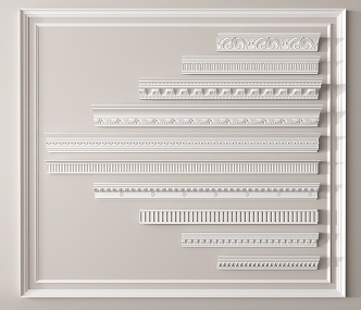 Gypsum line foot ceiling corner line skirting line foot line cabinet door corner line 3d model