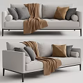 Modern double sofa 3d model