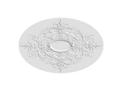 European-style lamp panel gypsum component carved 3d model