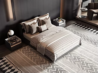 Style Commodity Bed 3d model