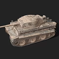 3D Rendered Military Tank With Detailed Tracks Long Barrel And Desert Camouflage