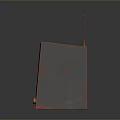 Modern Electronic Component Cube With Red Gray Surface And Top Rod Design
