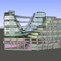 Modern Multi storey Residential Building With Glass Curtain Walls And Unique Architectural Design