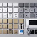 Modern Switch Socket Panel 3d model