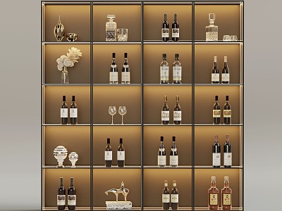 Modern wine decorations model