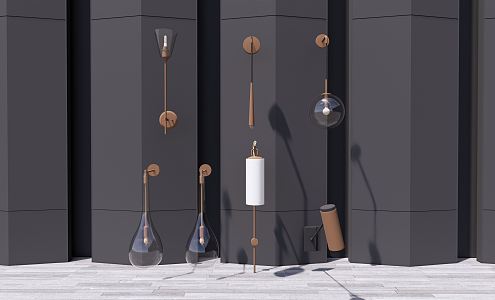 Light Luxury Wall Lamp 3d model