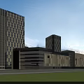Aerial View Planning Of Modern Urban Area With High Rise Buildings Green Spaces And Plaza