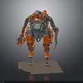 Sci-fi mecha soldier, mecha, robot, future warrior, war machine, robotic soldier, game character, robot assistant, small robot
