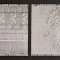 Square Rugs Featuring Geometric Patterns And Botanical Designs With Fringes 3d model